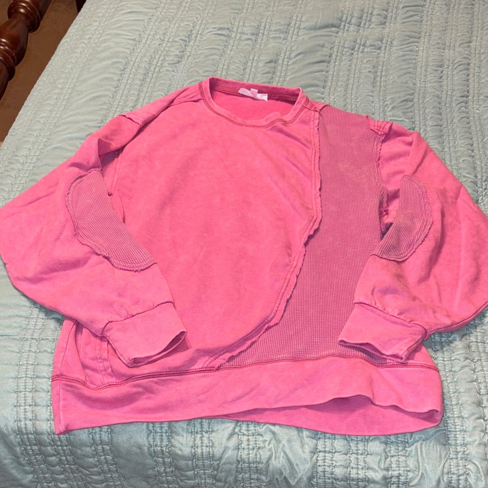Sewn + Seen Pink crewneck